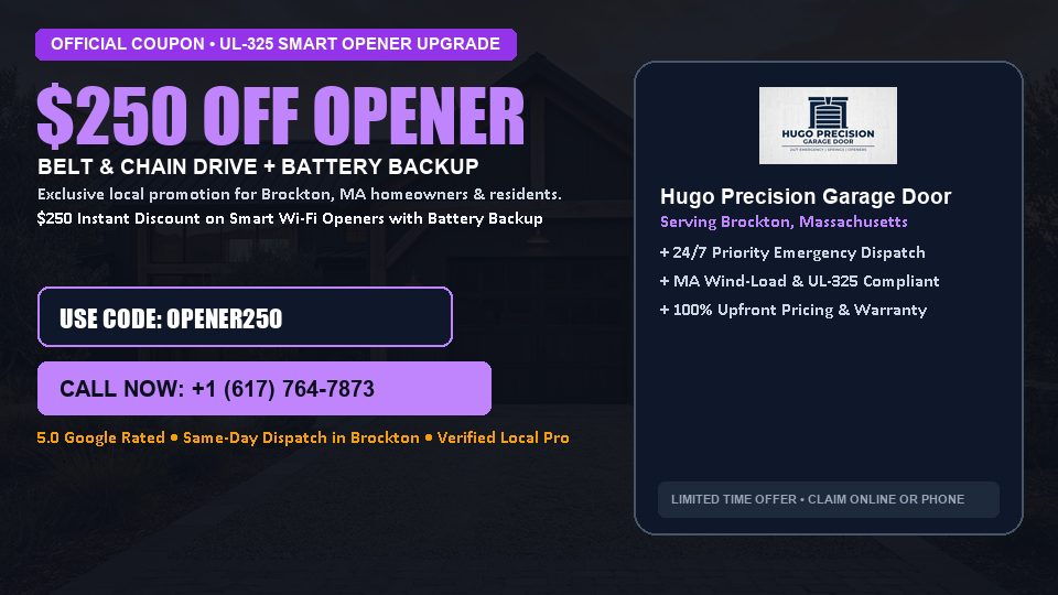 Hugo Precision Garage Door $250 OFF Premium LiftMaster Opener Installation